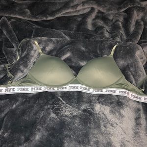 Olive Green Pink Bra